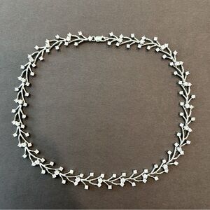 Bridal Collar Necklace Crystal Vines